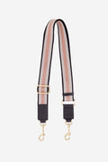 Feature Strap Webbing - Black + White + Desert Rose