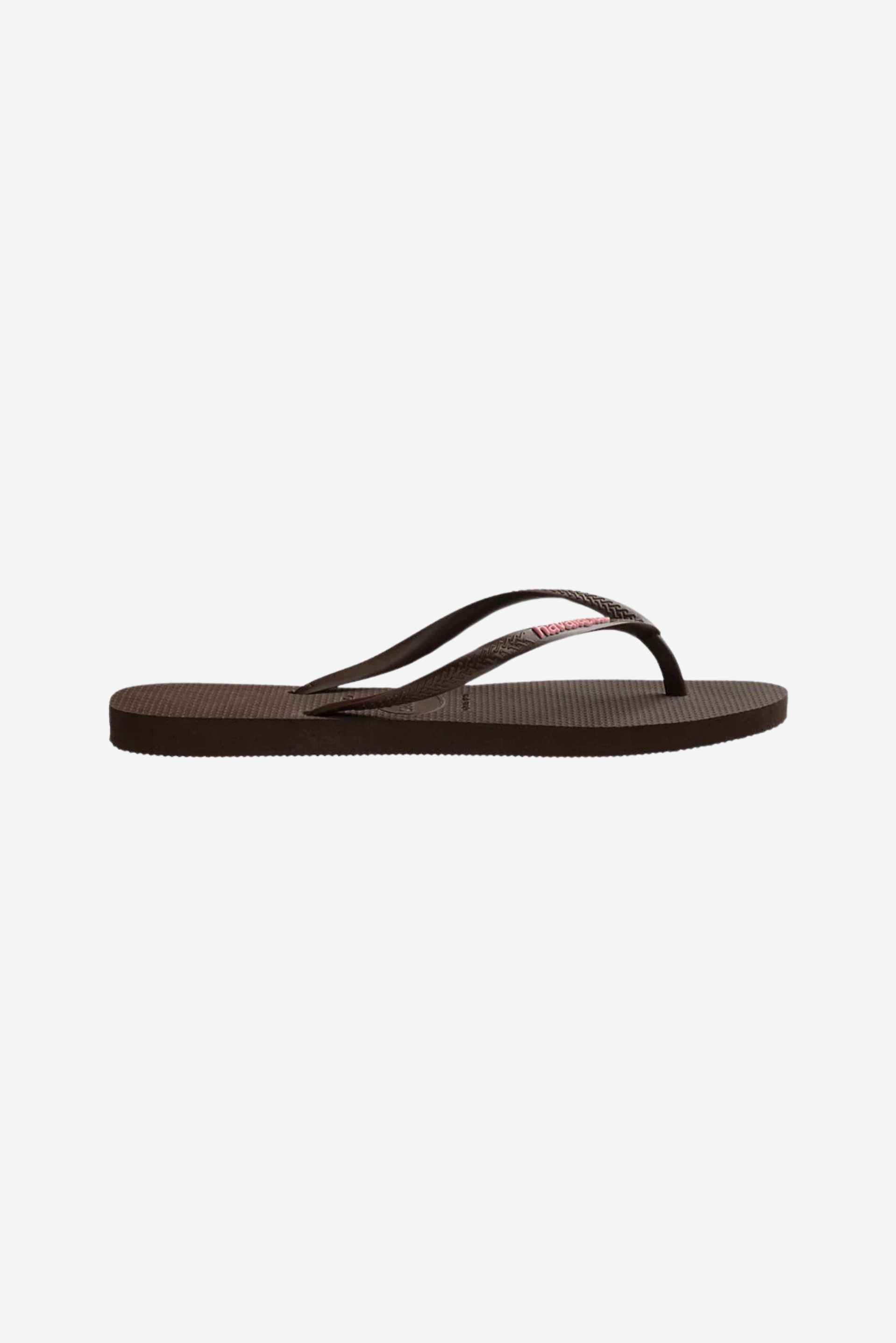 Slim Logo Pop-Up Jandals - Brown/Pink