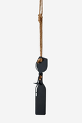 Wine Glass & Bottle Wall Hanging - Black
