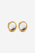 Globe Two Tone Earrings - Silver/Gold