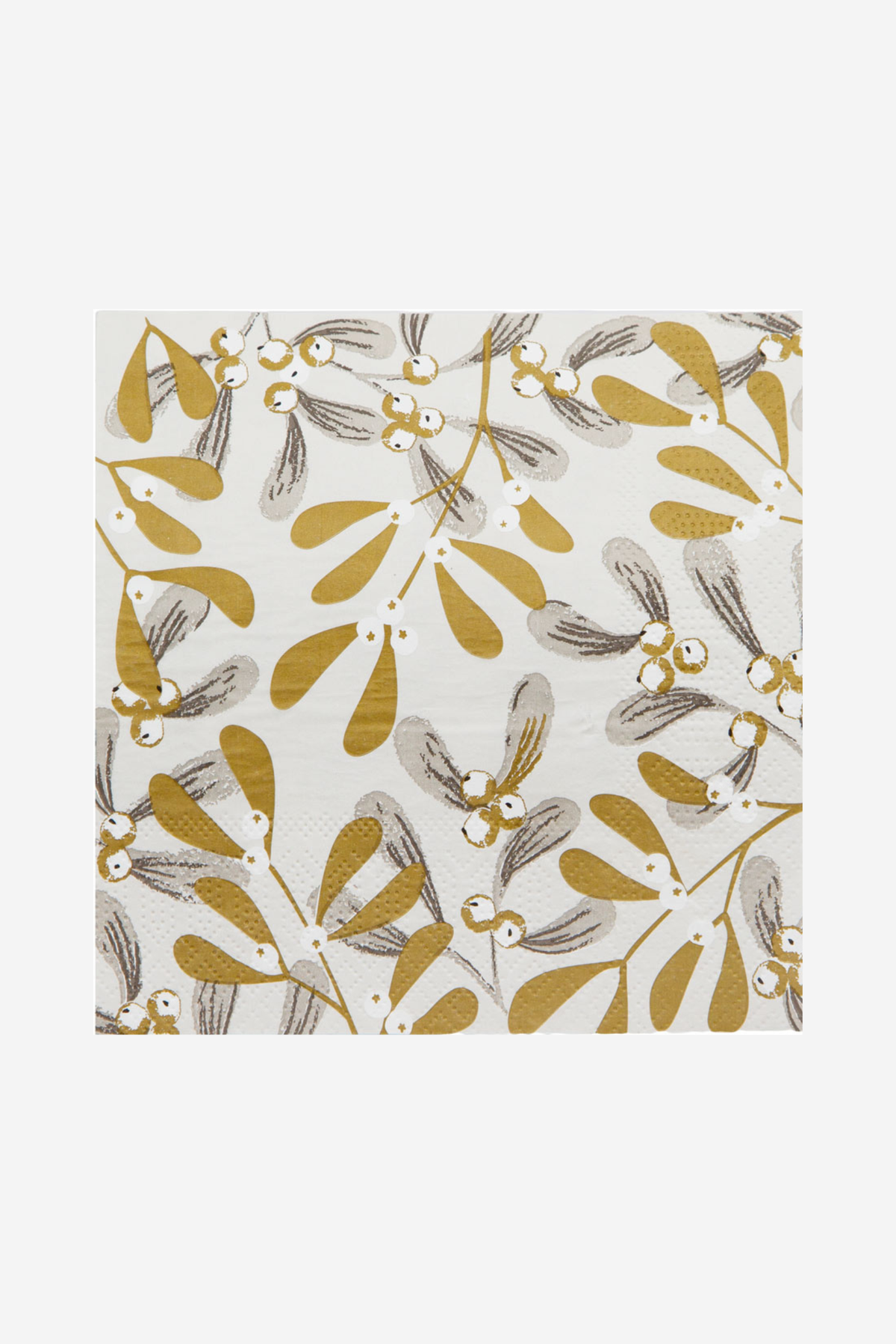 Gold Mistletoe Christmas - Dinner  Napkins