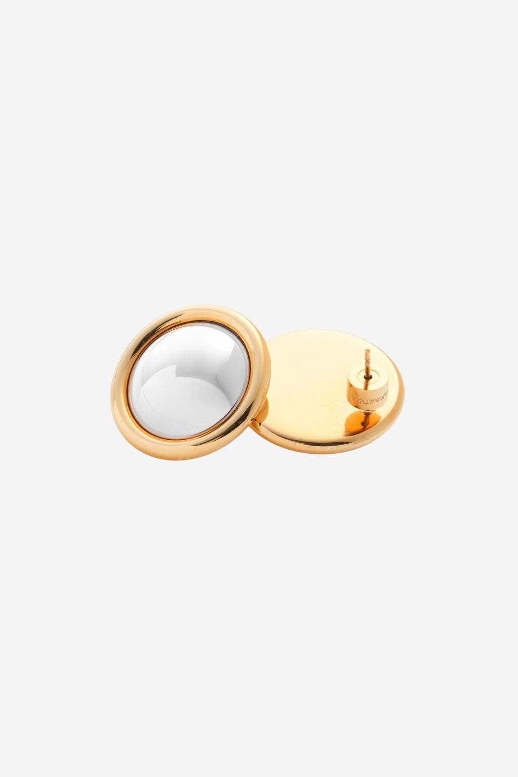 Globe Two Tone Earrings - Silver/Gold
