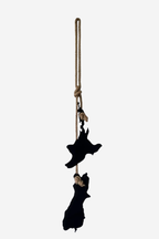 NZ Map Wall Hanging - Black