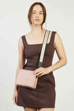 Feature Strap Webbing - Black + White + Desert Rose