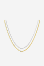 Duotone Snake Necklace - Gold/Silver