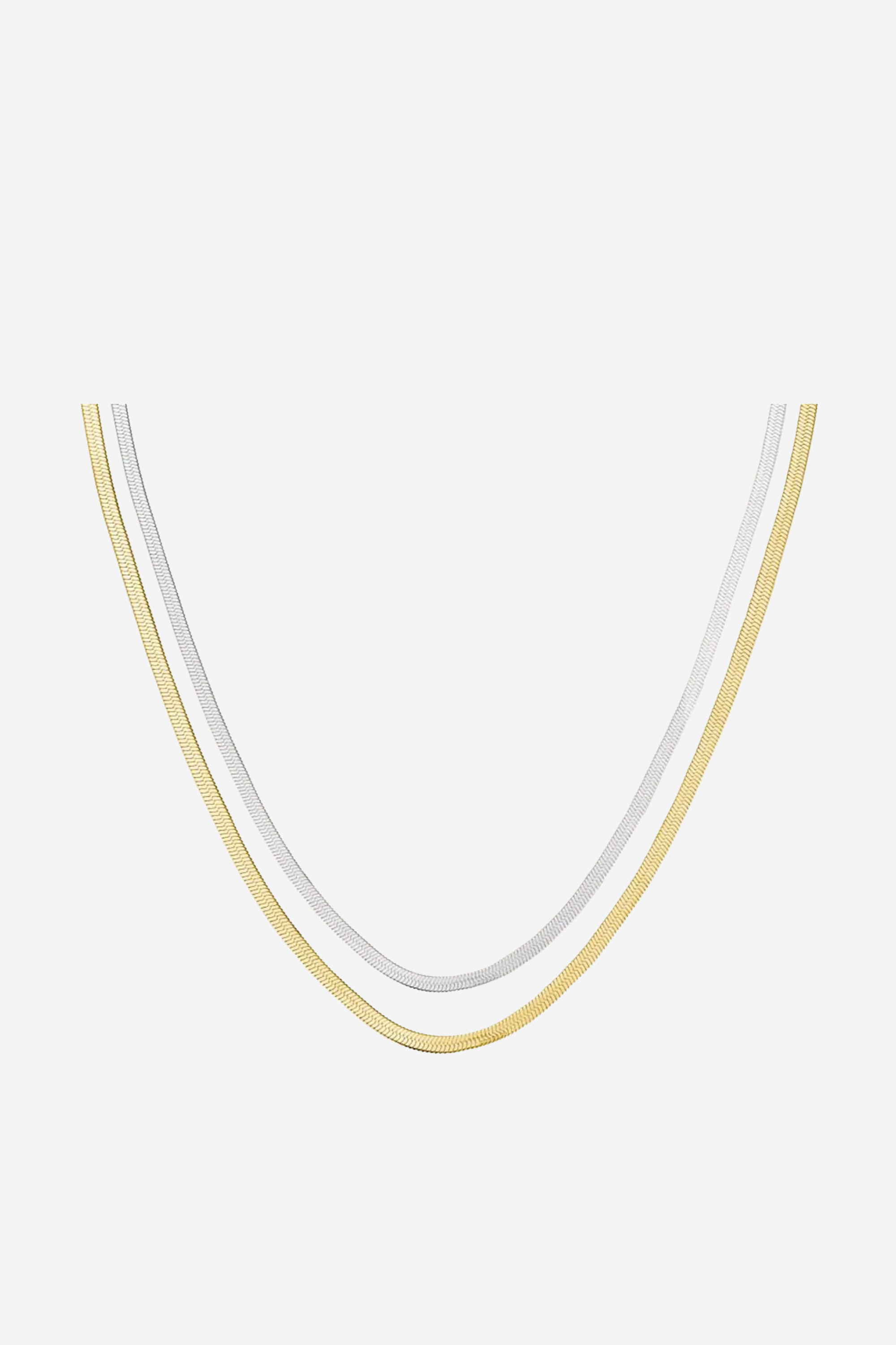 Duotone Snake Necklace - Gold/Silver