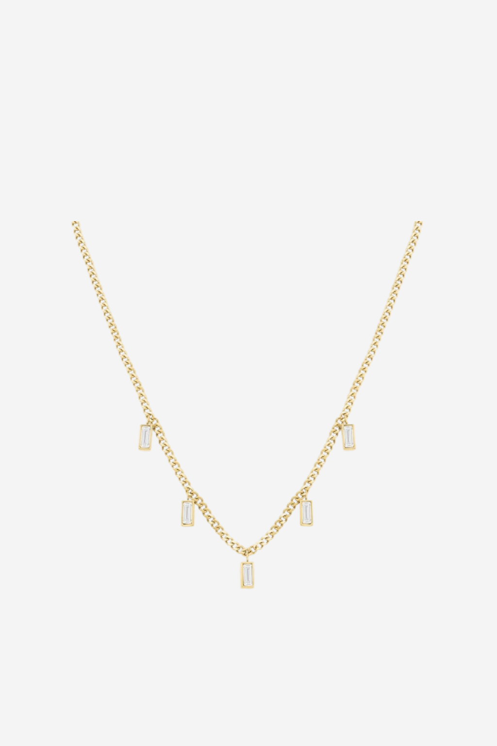 Baguette Necklace - Gold