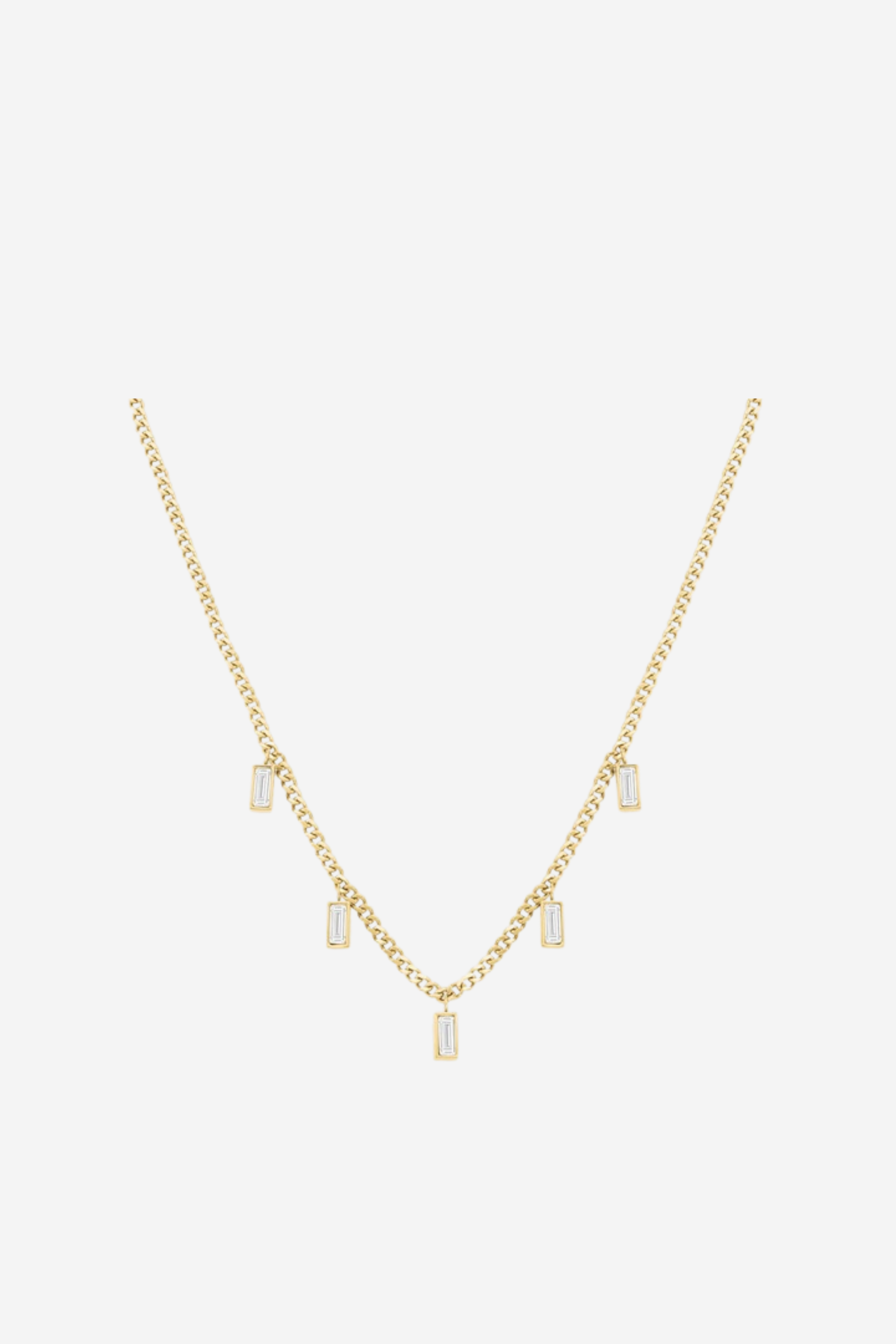 Baguette Necklace - Gold