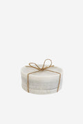 Marble Round Coasters - White