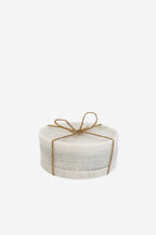 Marble Round Coasters - White