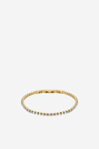 Crystal Tennis Bracelet - Gold