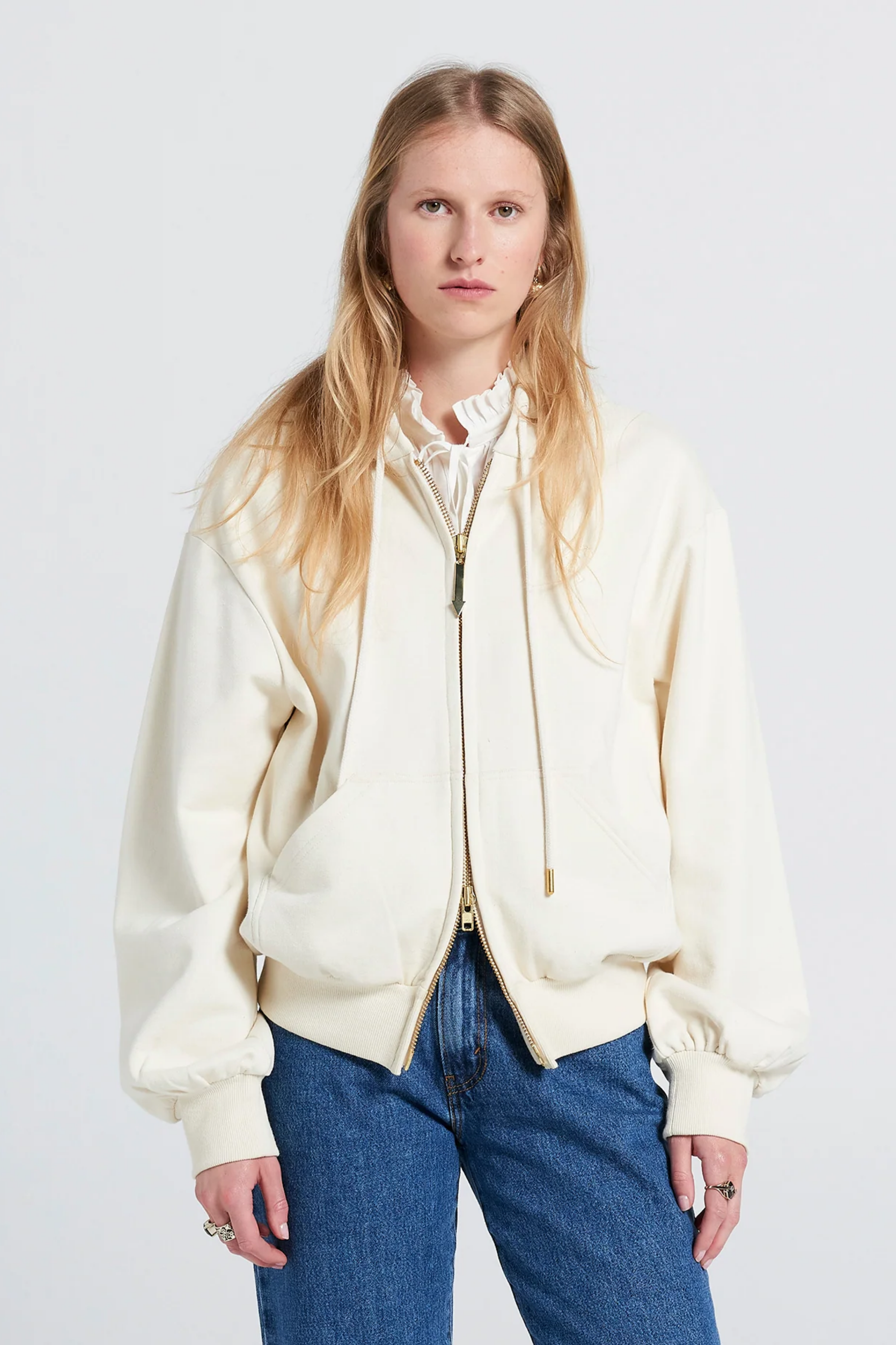 Runaway College Cropped Oversized Hoodie
