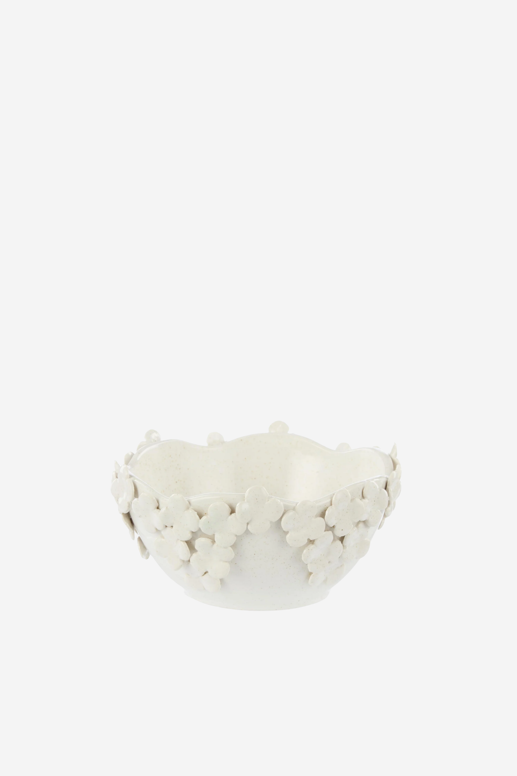 Hyacinth Ceramic Bowl White
