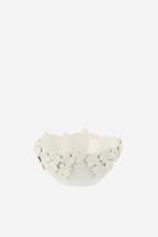 Hyacinth Ceramic Bowl White