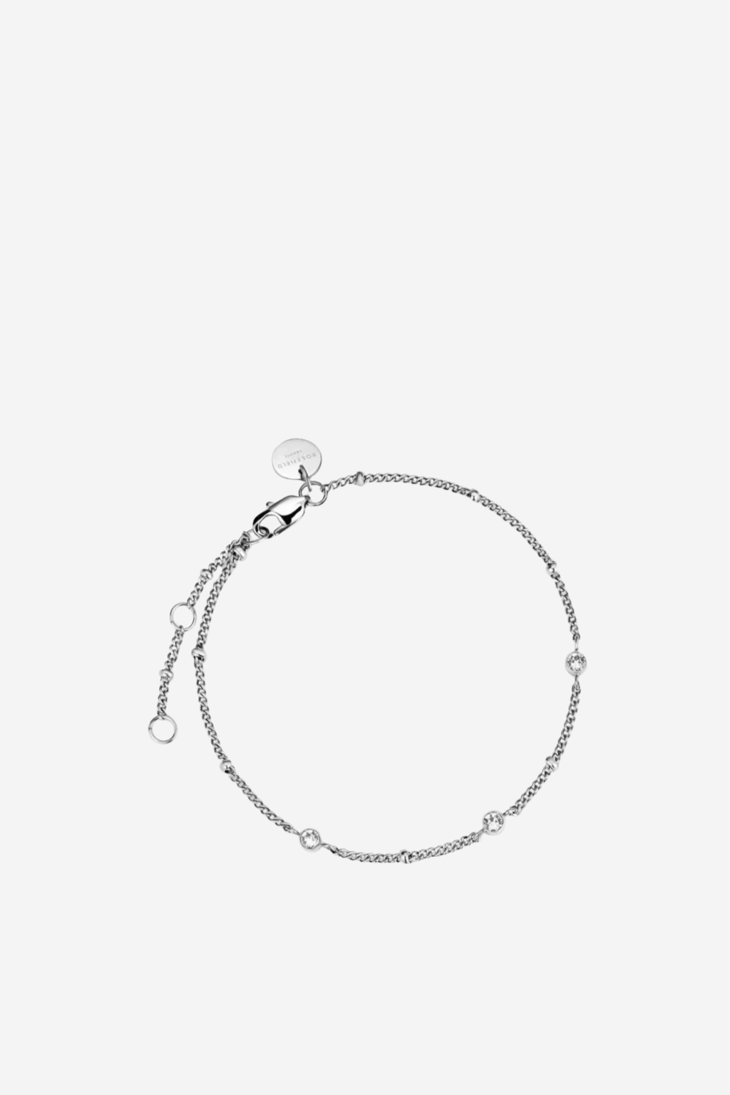 Triple Crystal Dot Bracelet - Silver