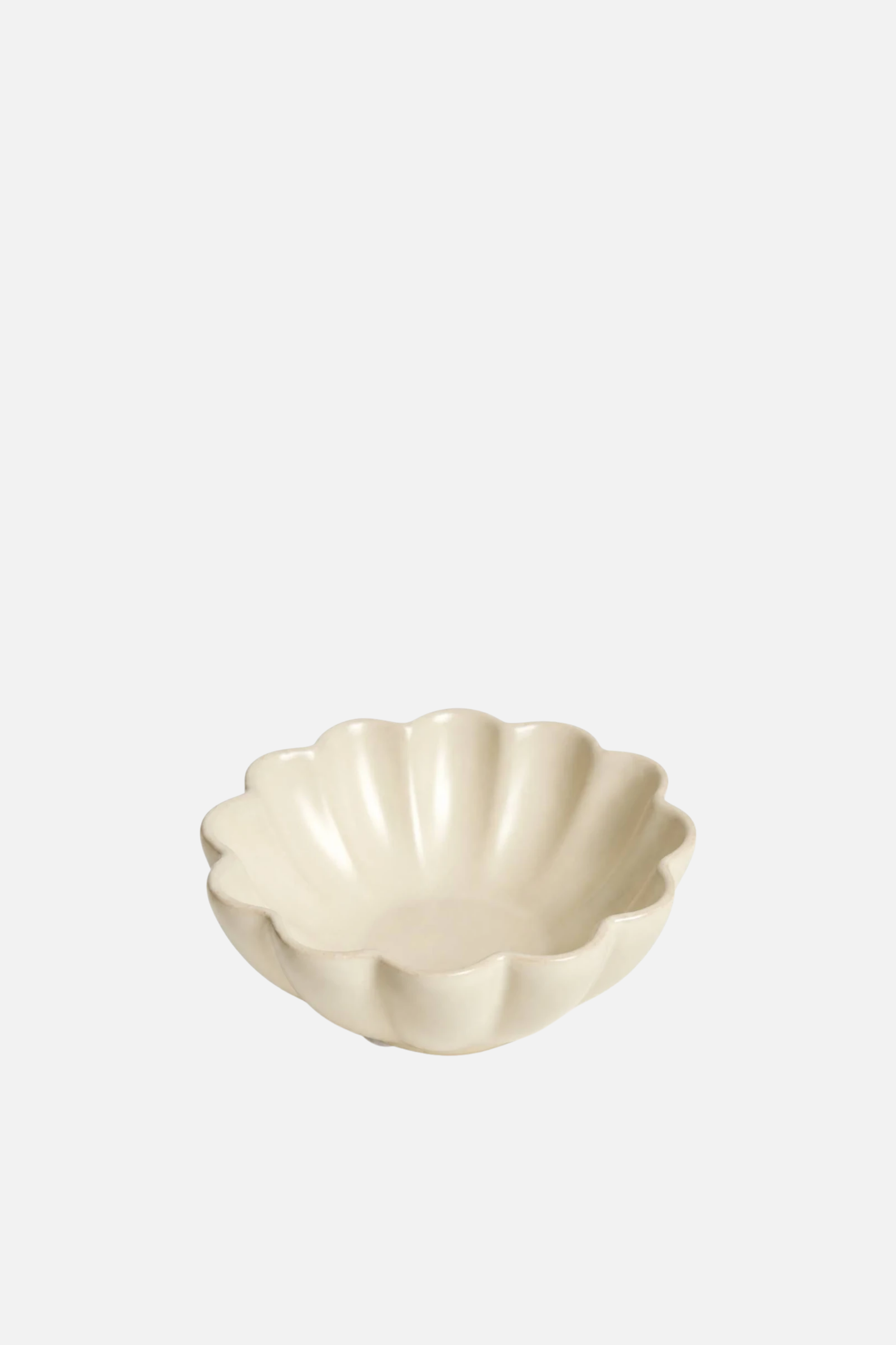 Wave Matte Ivory Dipping Bowl