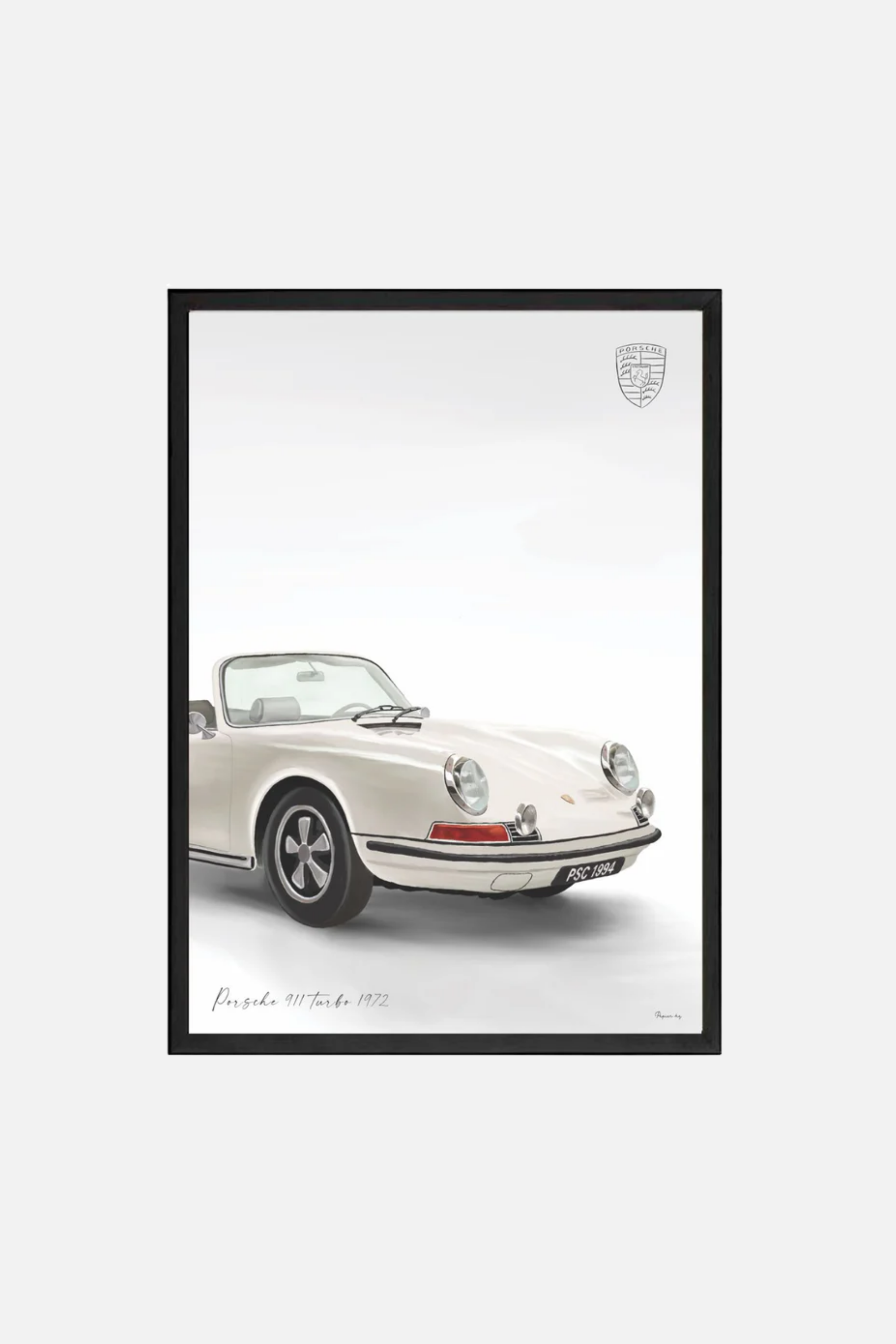 Classic 911 Framed Print - Black A2