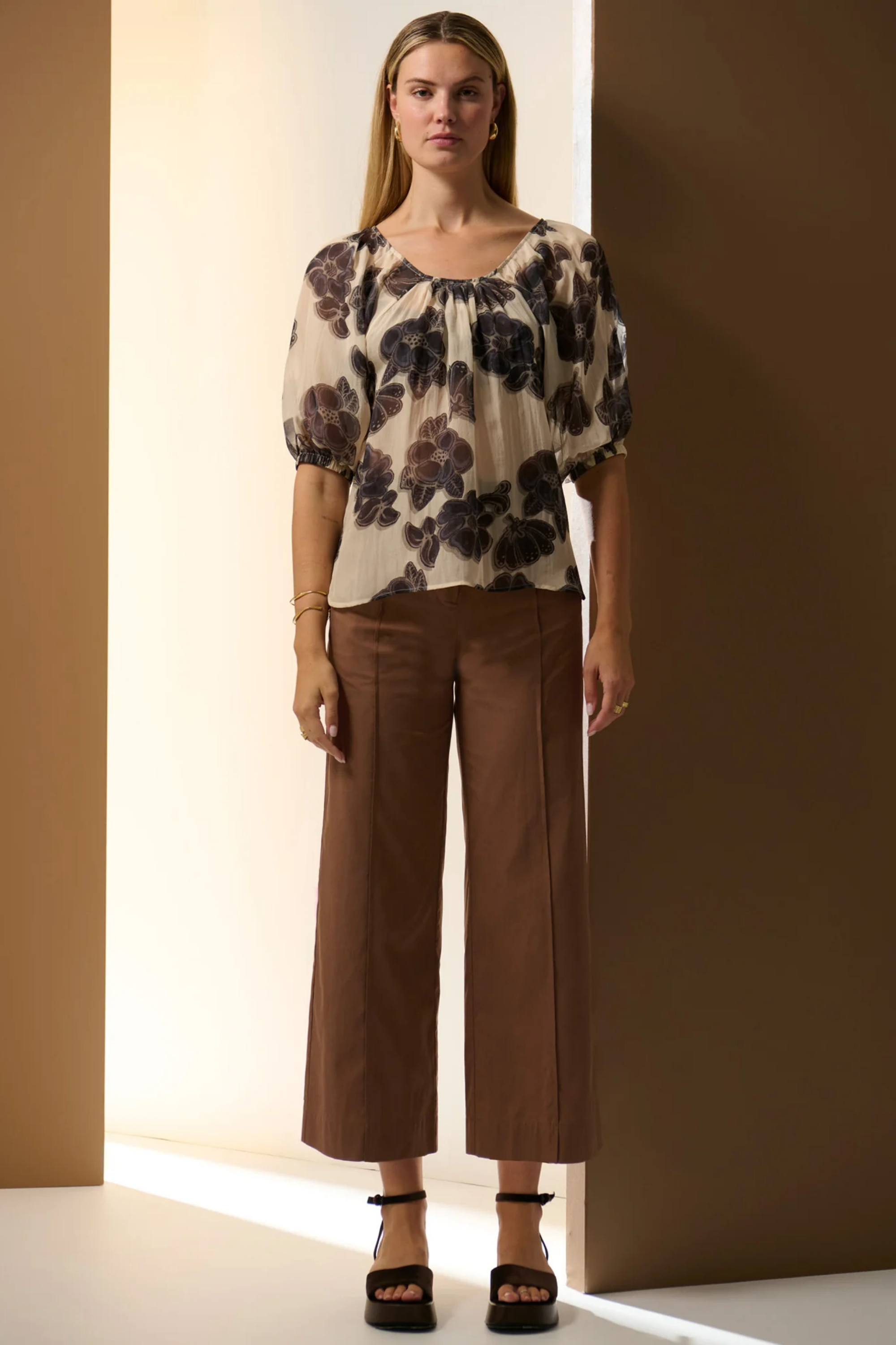 Amara Silk Scoop Top