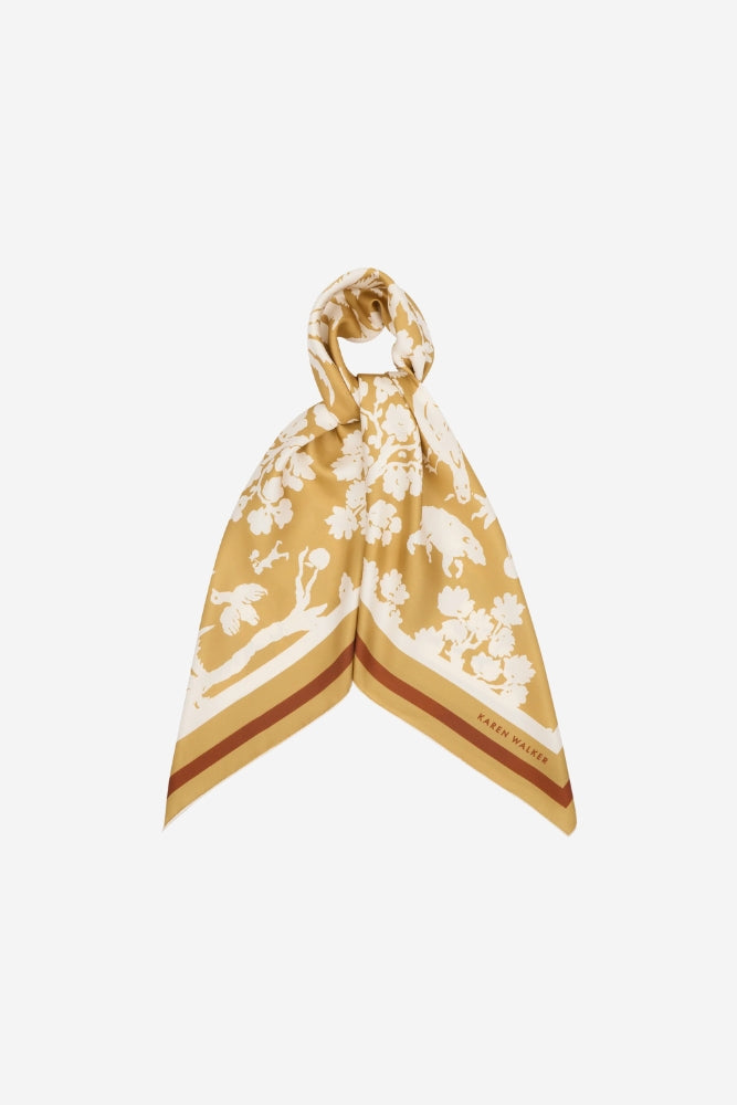 Animal kingdom Classic Silk Scarf - Ochre