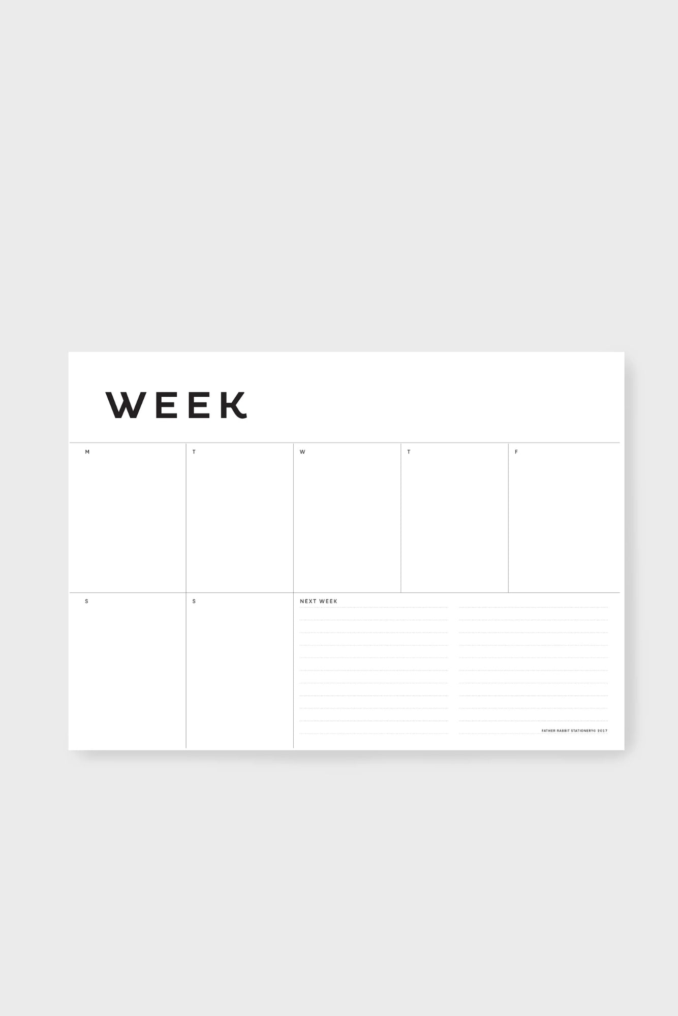 Week Planner - A4