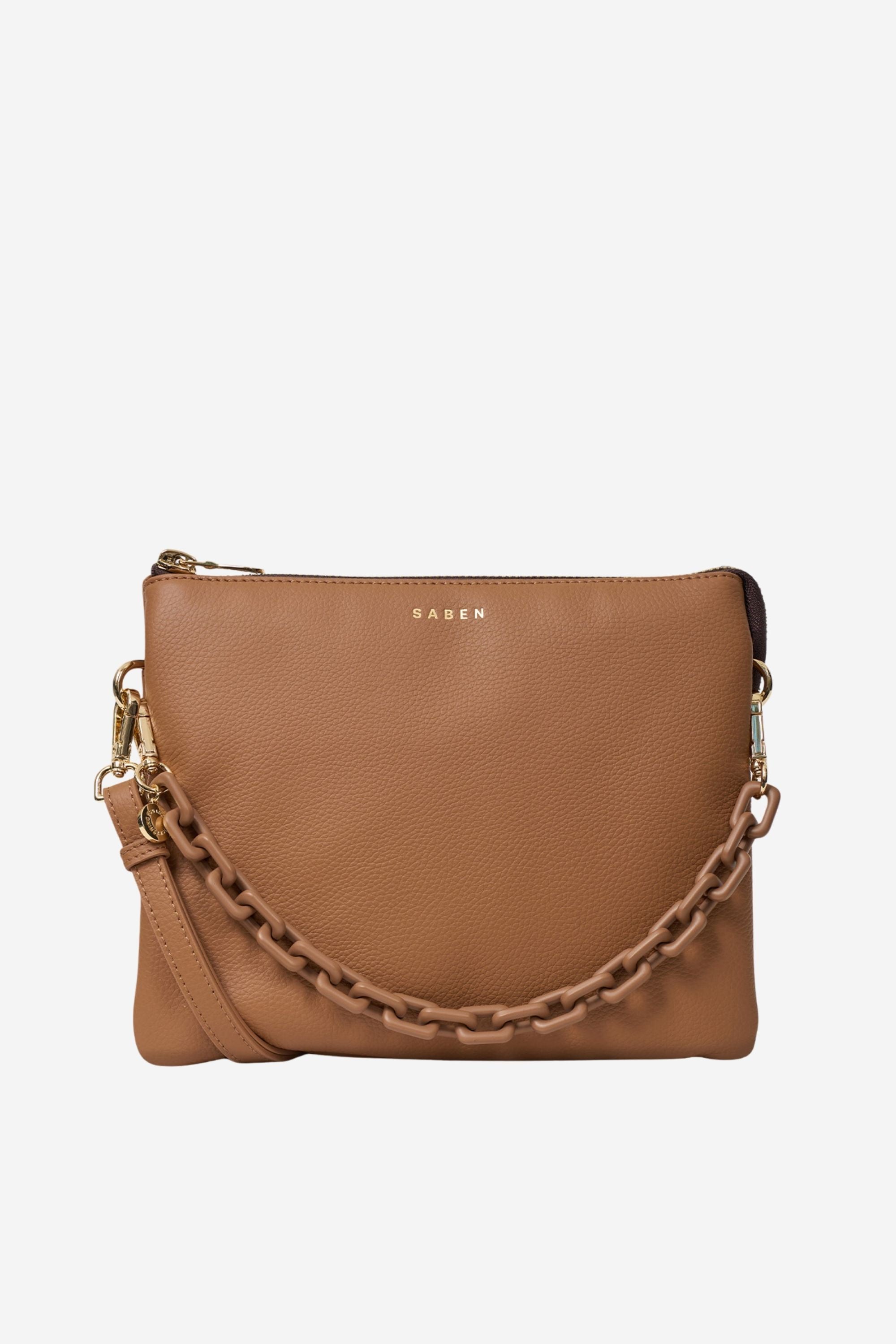 Matilda Crossbody Toffee & Tonal Chain