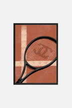 Clay Court Frame Print - A2
