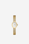 Mini Oval Watch Mesh Strap - Gold