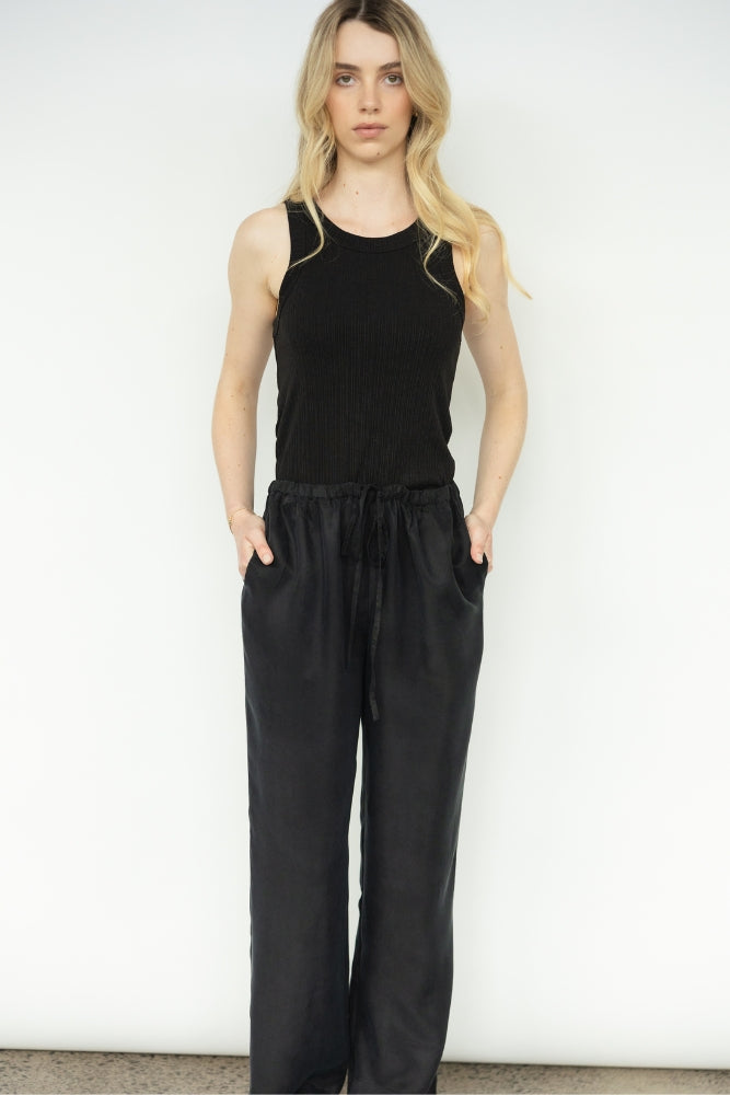 Every Day Trouser - Charcoal Cupro