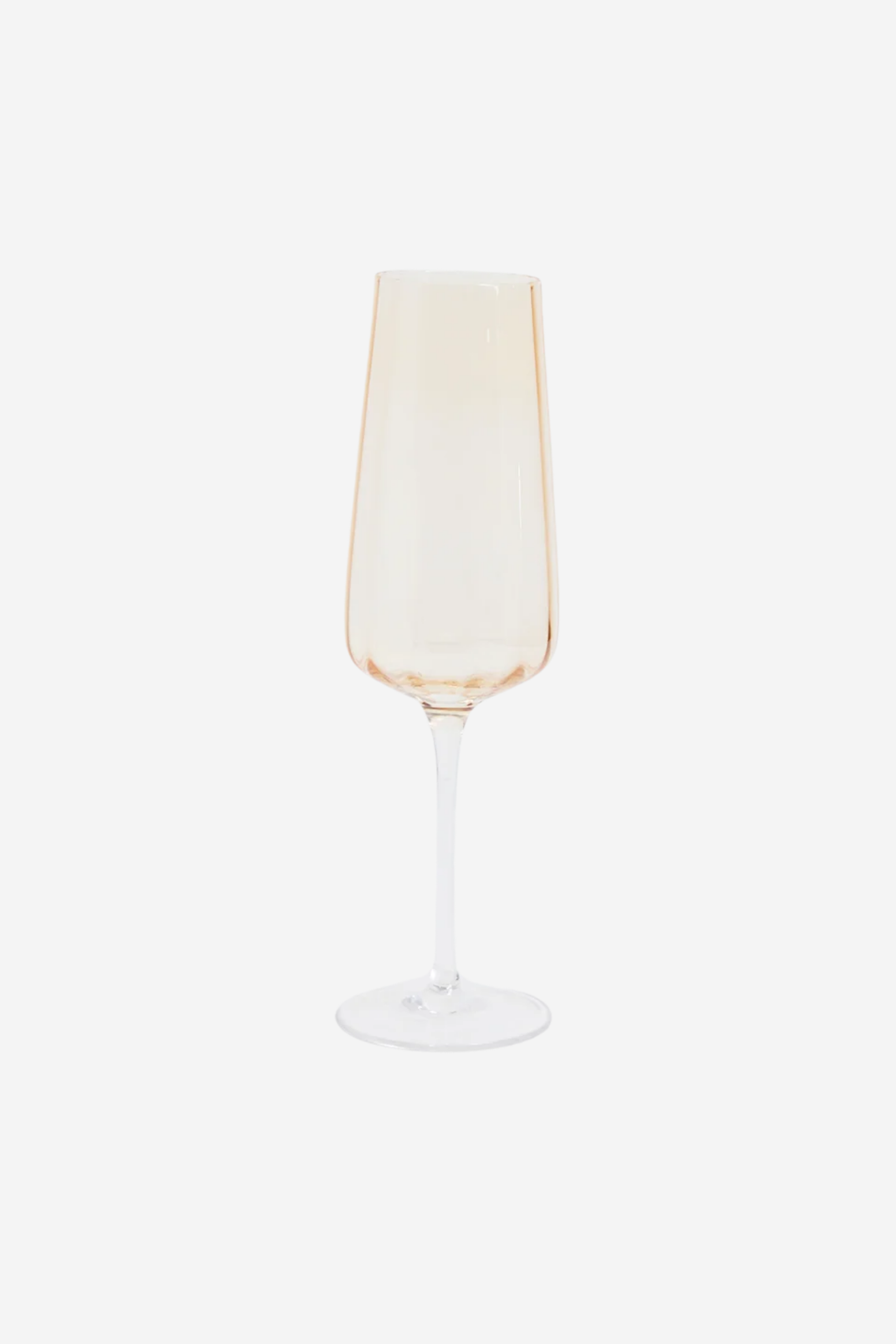 Champagne Flute - Ripple Light Amber