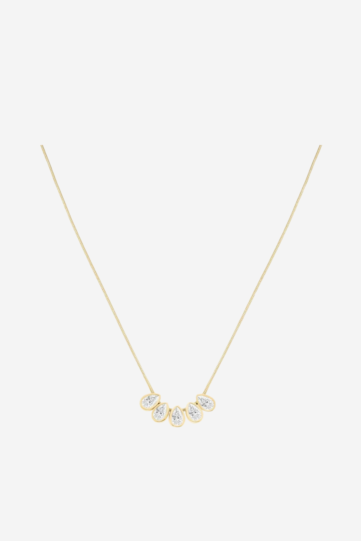 Drops Crystal Necklace - Gold
