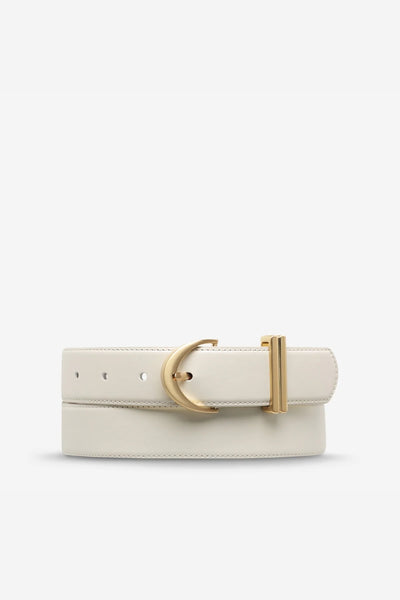 Under Your Spell Belt - Ivory Nappa/Gold