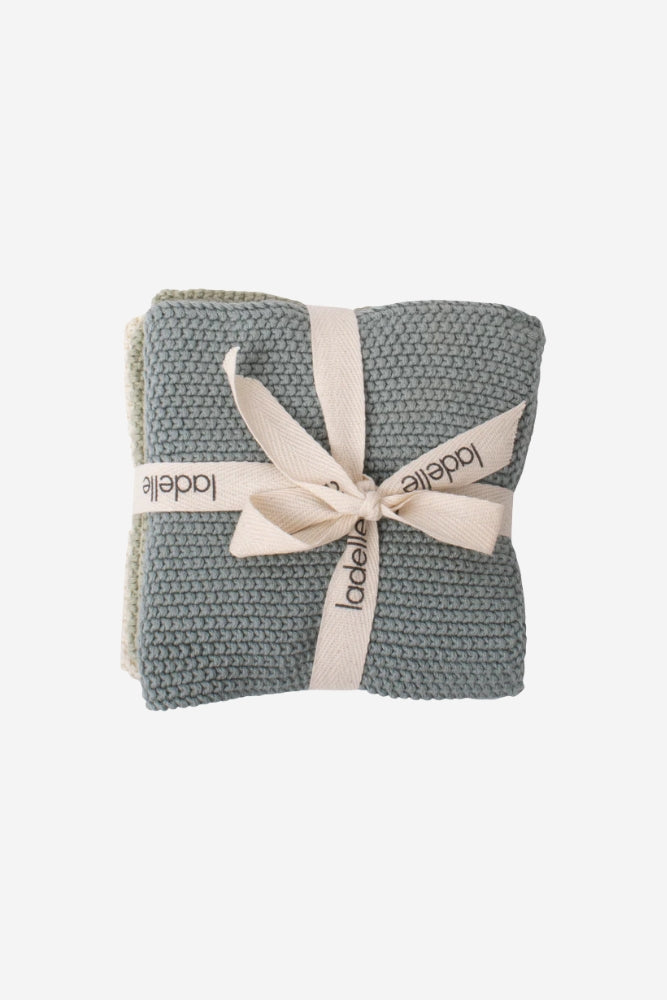 Eco Knitted Dish Cloths - Sage