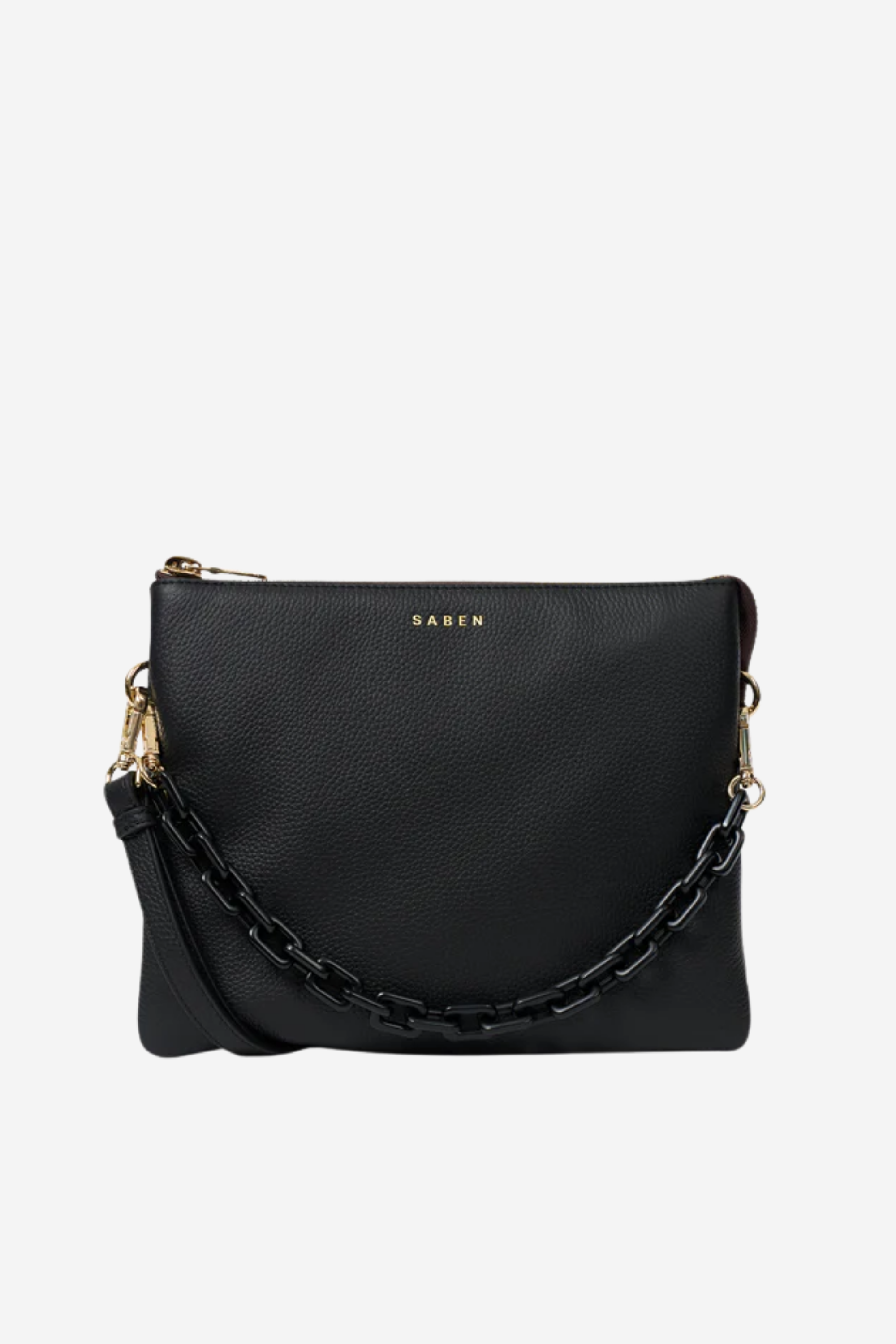 Matilda Crossbody - Black & Tonal Chain
