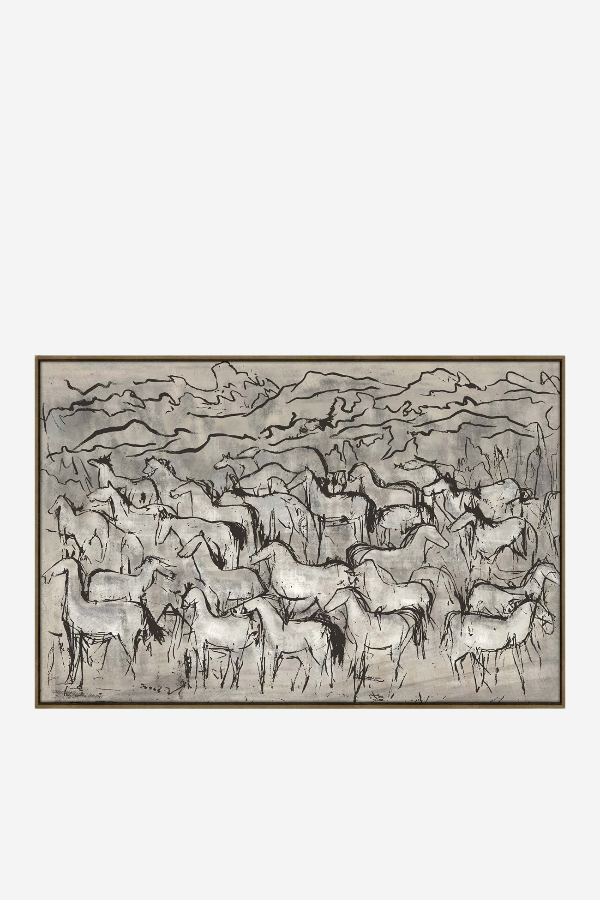 Herd Framed Canvas