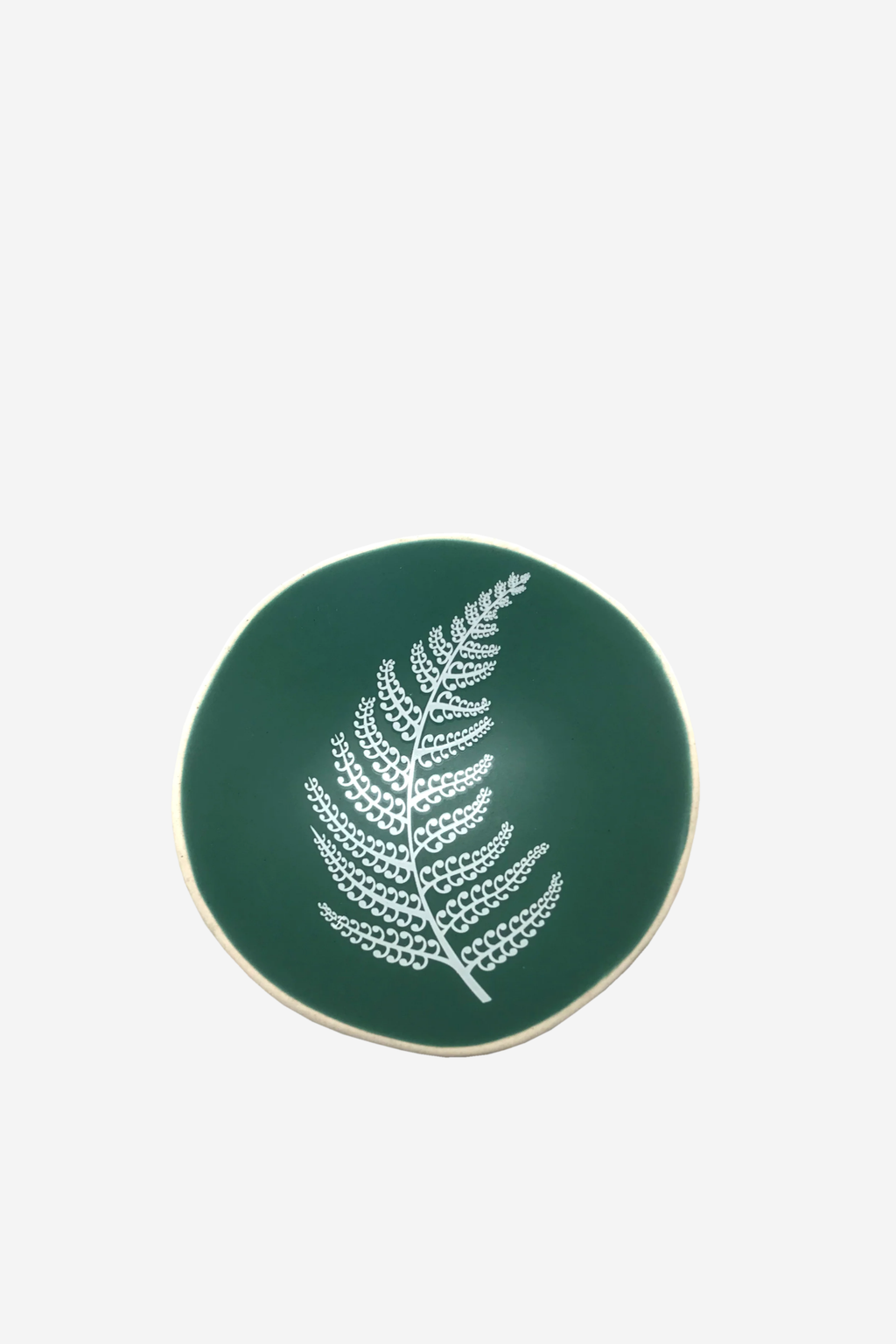 White fern on green Bowl