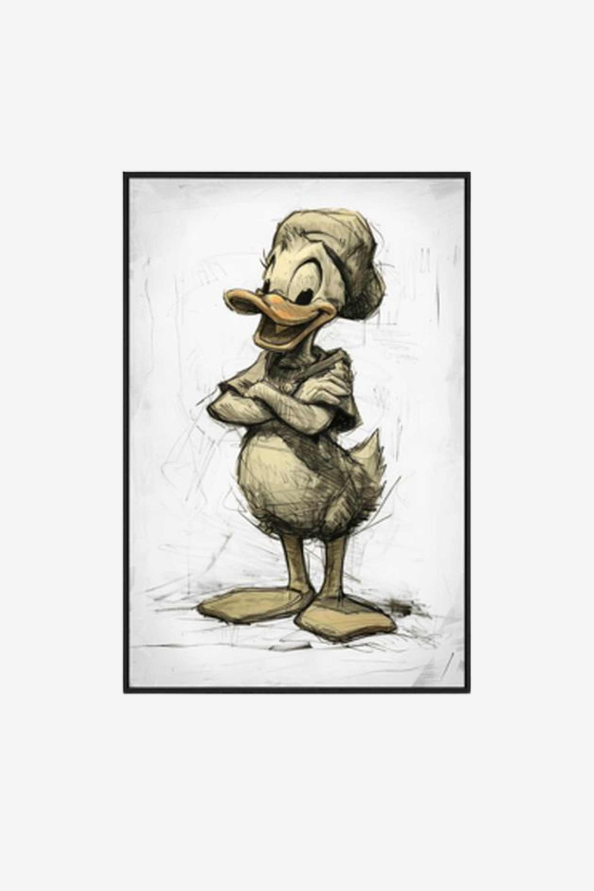 Disney Sketch Framed Canvas - Donald Duck