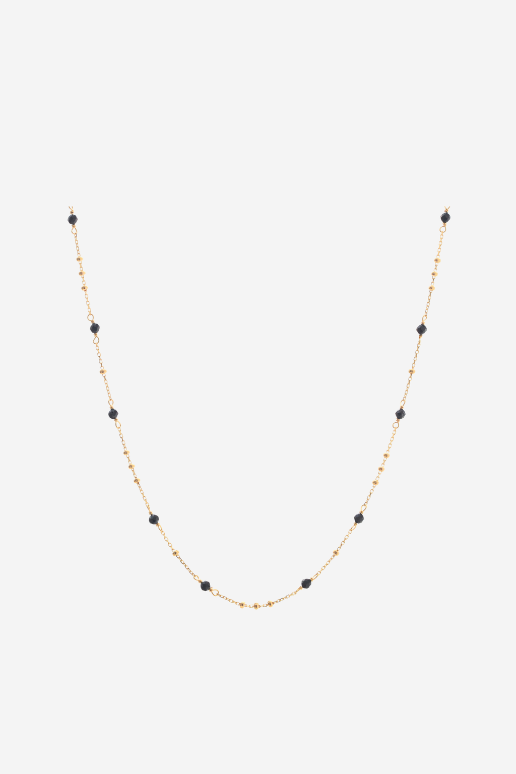 Dotty Necklace - Black Spinel/Gold