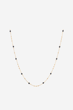 Dotty Necklace - Black Spinel/Gold