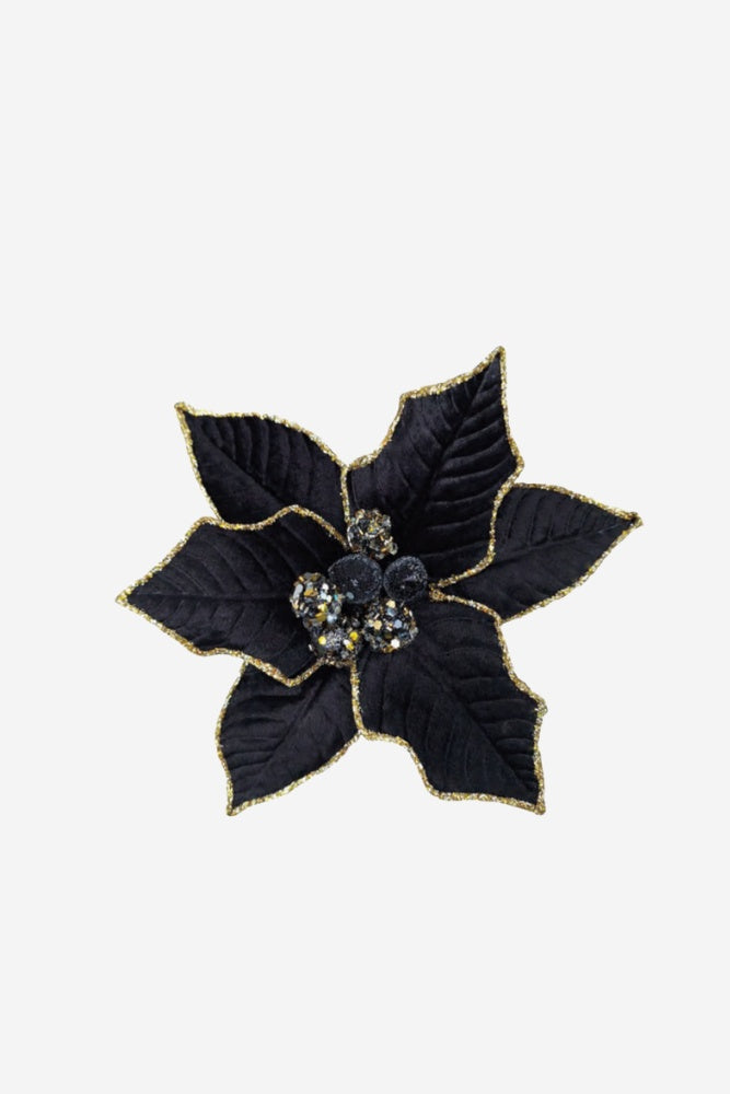 Large Jewelled Poinsettia - Black