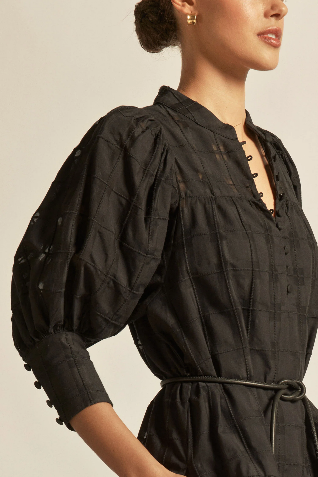 Paloma Dress - Black Check