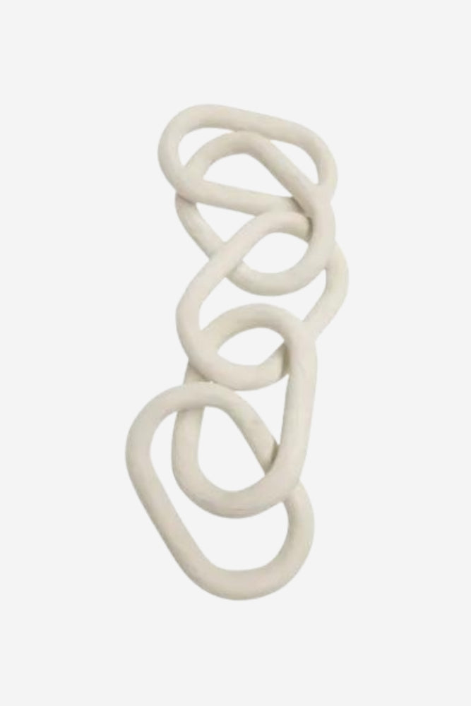 Link Wooden Chain - White 5 Link