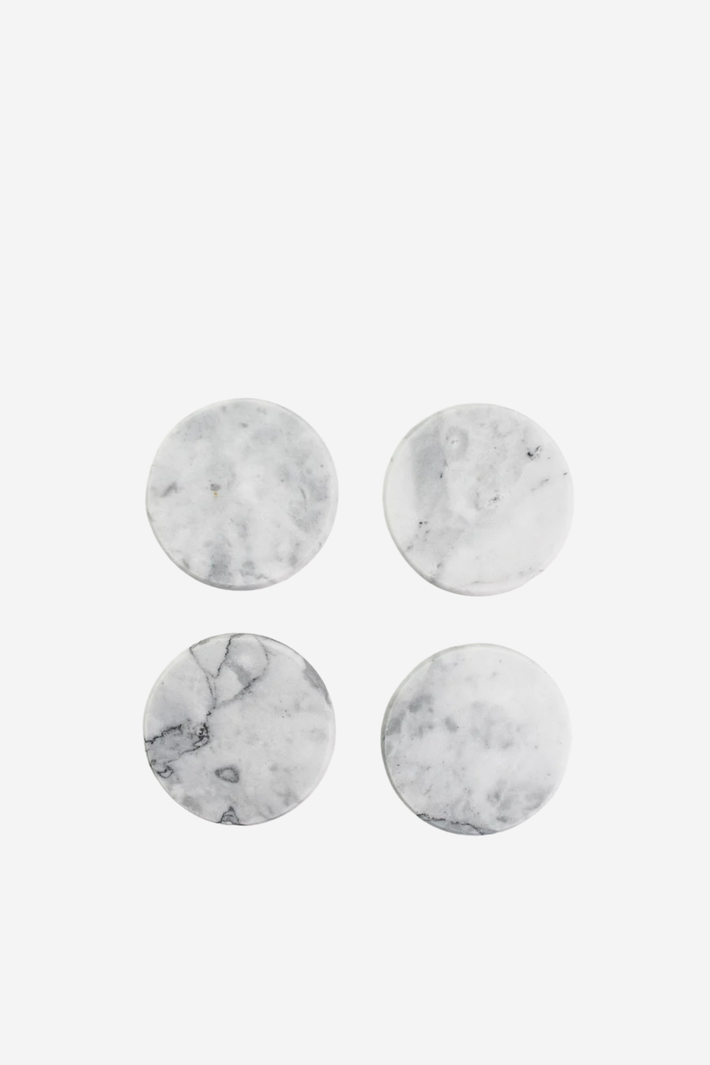 Nuvolo Grey Marble Coaster - Set of Four