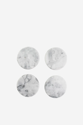 Nuvolo Grey Marble Coaster - Set of Four