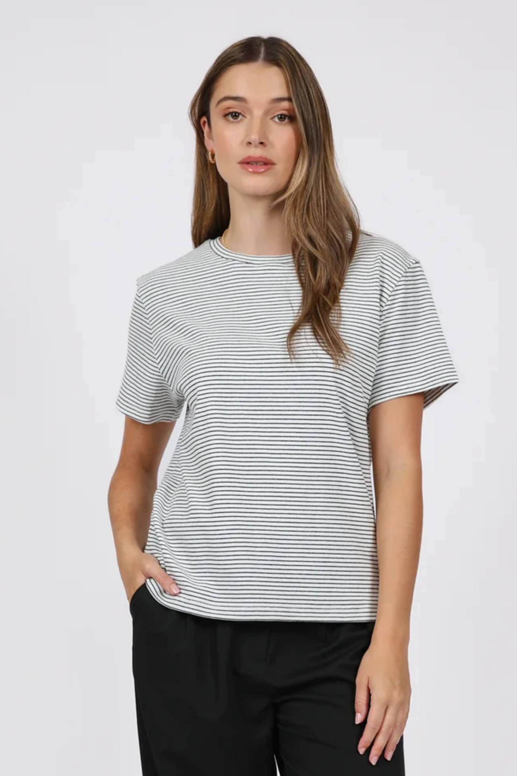 Uno Short Sleeve Tee - Black Stripe