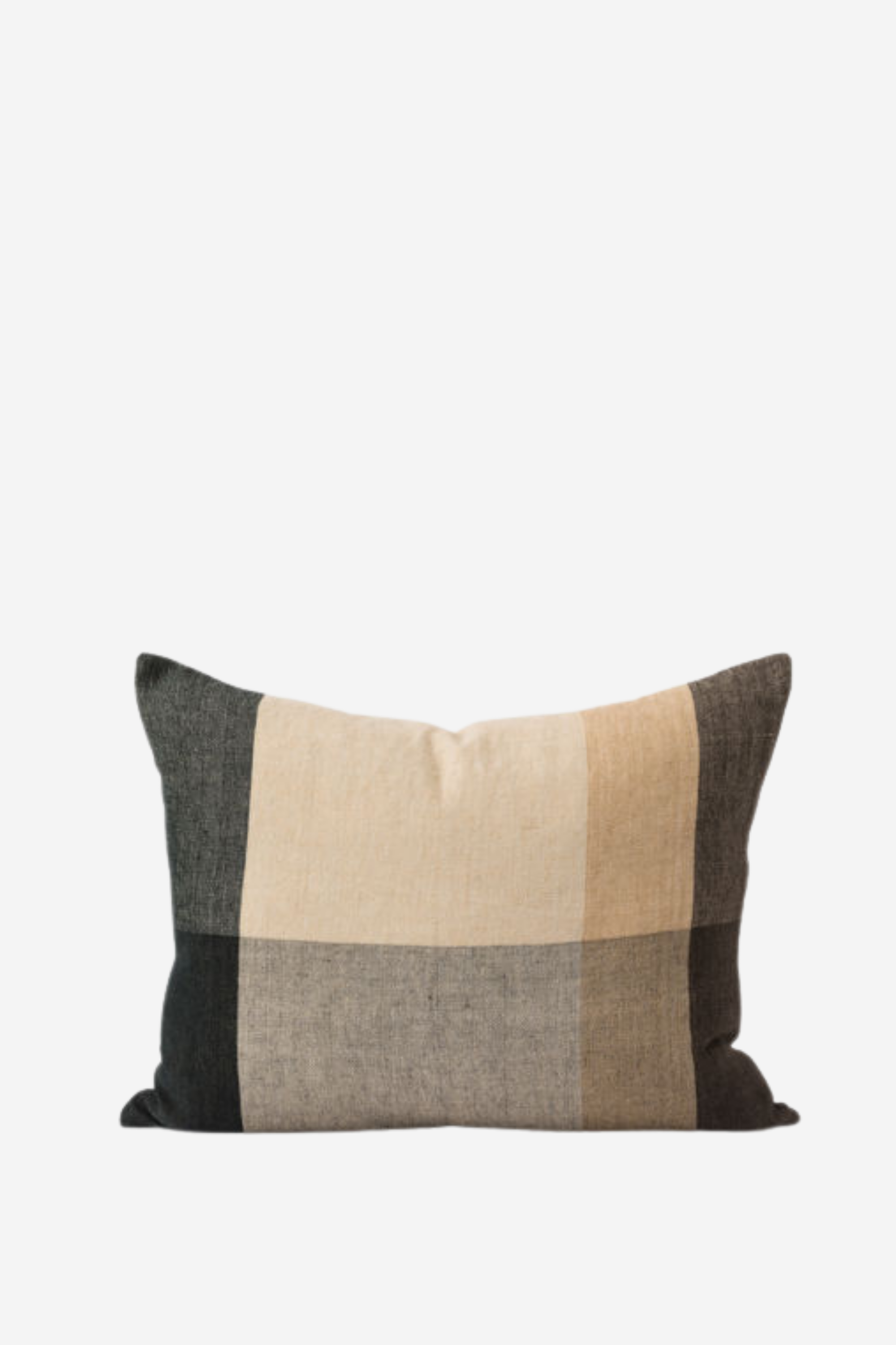 Morandi Handwoven Linen Cushion - Nori/Multi