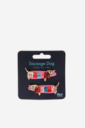 Sausage Dog Glitter Hair Clips