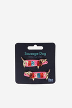 Sausage Dog Glitter Hair Clips
