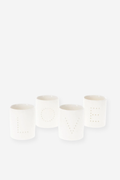 Love Tealight Candle Holders - Set of 4