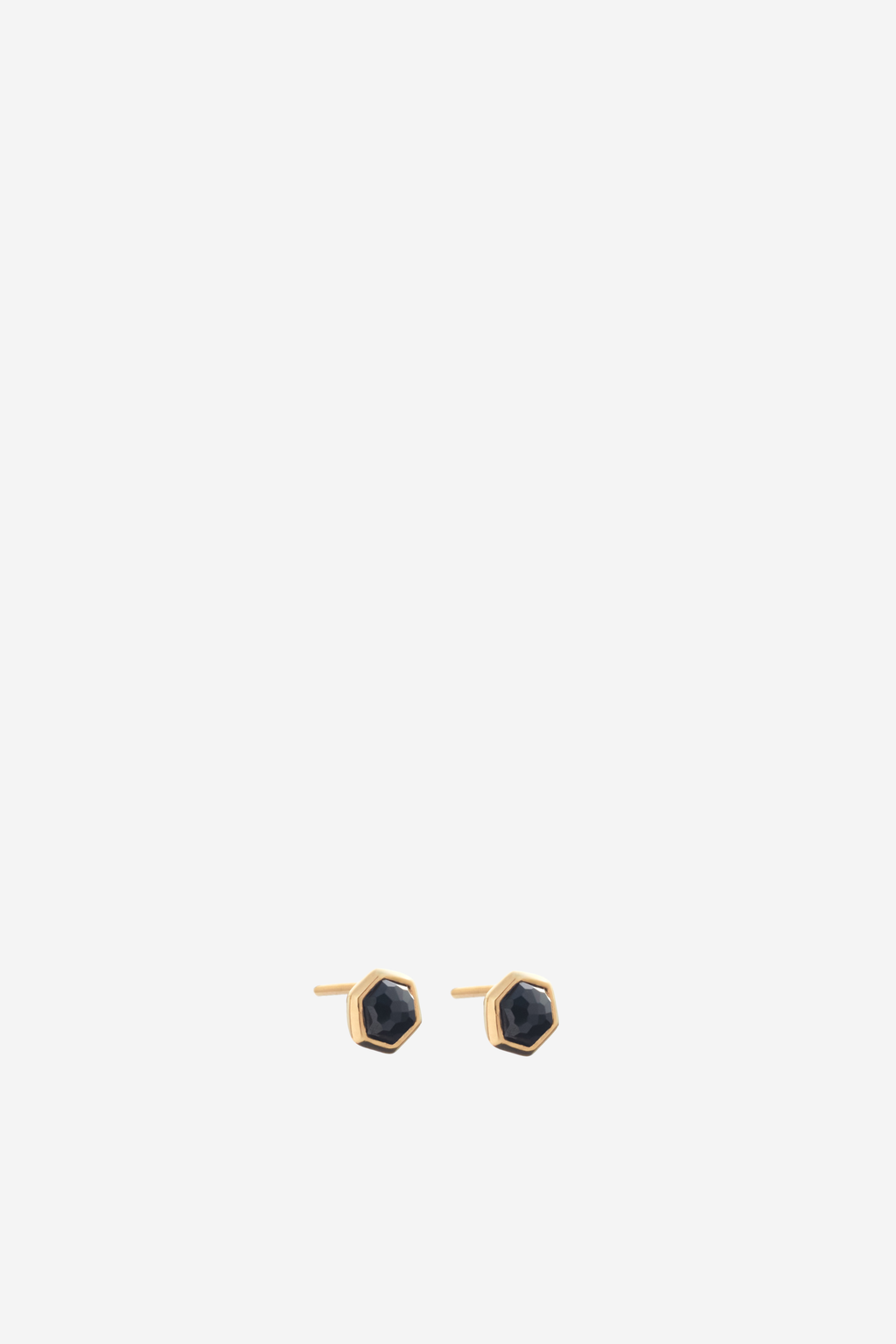Mini Harmony Studs - Black Spinel/Gold