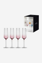 Champagne Glasses - Prism Plum Set of 4